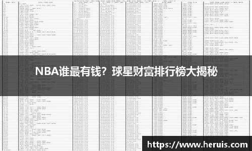 NBA谁最有钱？球星财富排行榜大揭秘